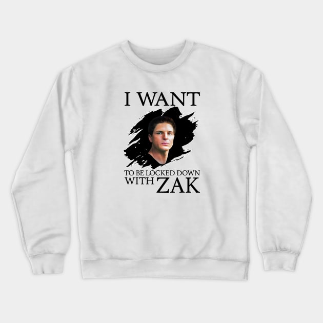 Ndash I Want Be Locked Down With Zak Bagans Crewneck Sweatshirt by CelestialCharmCrafts